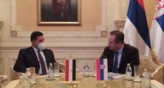 6 December 2021 The National Assembly Speaker in meeting with the Egyptian Ambassador to Serbia 